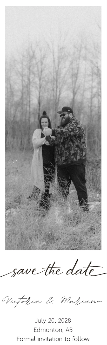 Save The Date Photo Strip Magnets