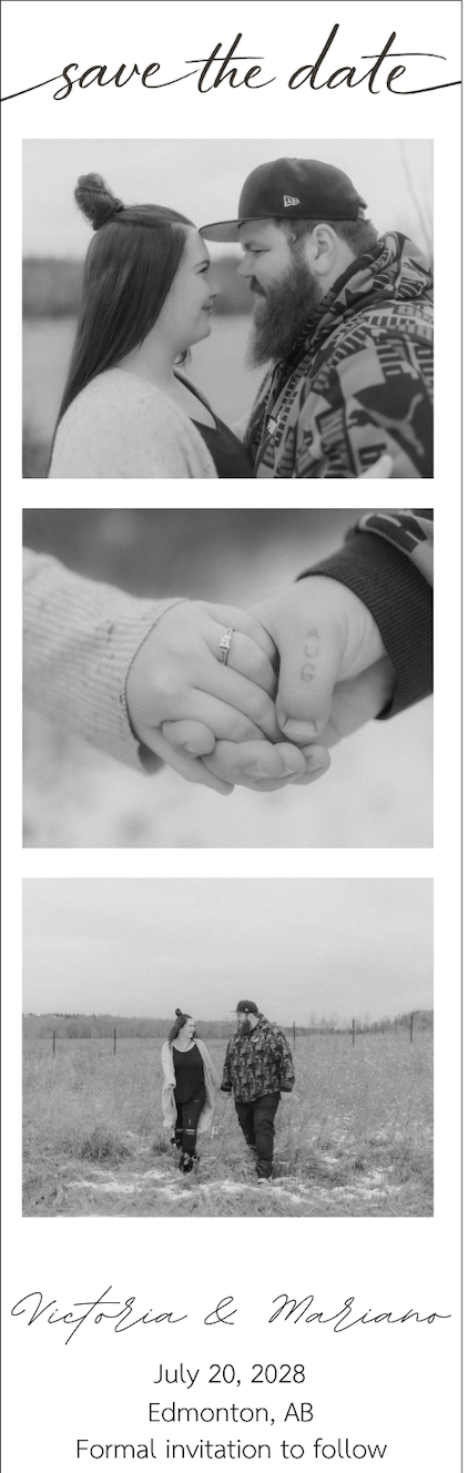 Save The Date Photo Strip Magnets