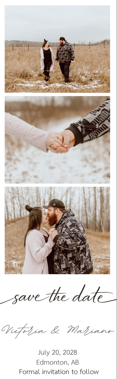 Save The Date Photo Strip Magnets