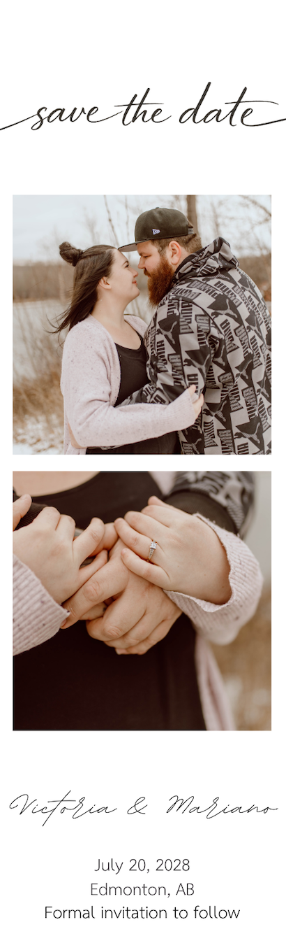 Save The Date Photo Strip Magnets